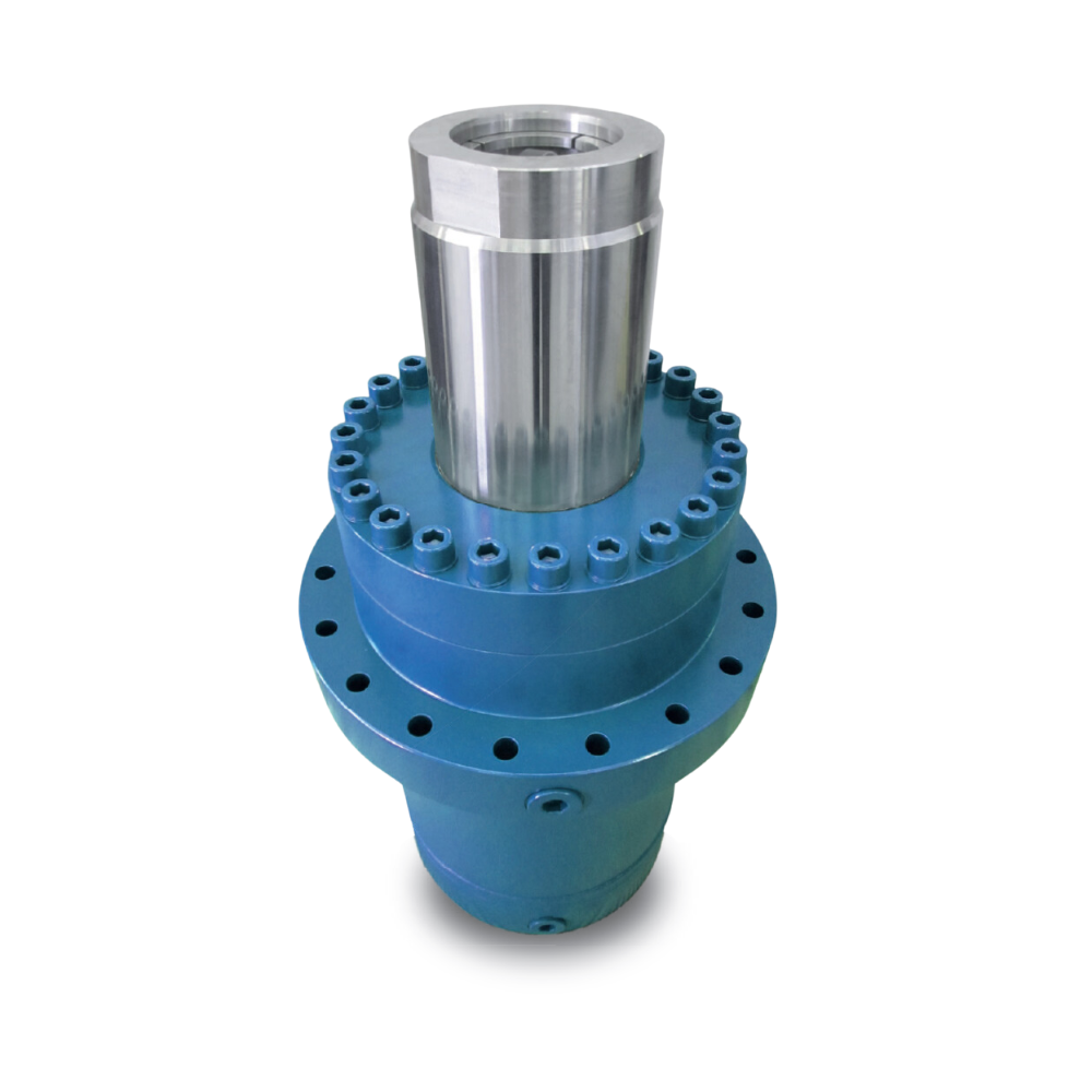Hydrauliek cilinders blauw